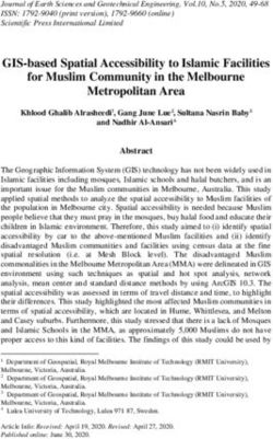GIS-BASED SPATIAL ACCESSIBILITY TO ISLAMIC FACILITIES FOR MUSLIM COMMUNITY IN THE MELBOURNE METROPOLITAN AREA - DIVA