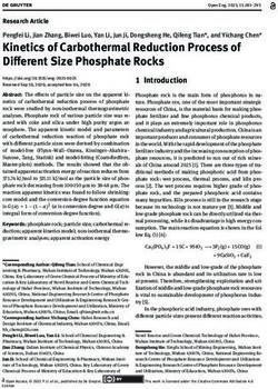 Kinetics of Carbothermal Reduction Process of Different Size Phosphate Rocks - De Gruyter