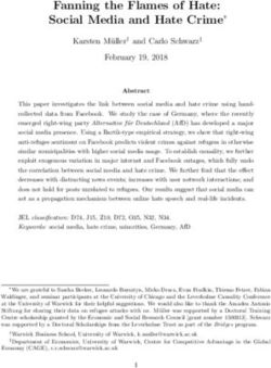 Fanning the Flames of Hate: Social Media and Hate Crime - University of Warwick