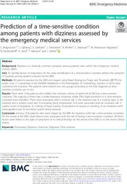 Prediction of a time-sensitive condition among patients with dizziness assessed by the emergency medical services