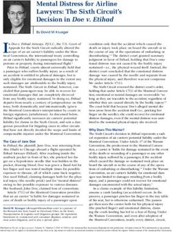 Mental Distress for Airline Lawyers: The Sixth Circuit's Decision in Doe v. Etihad