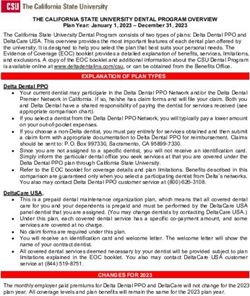 THE CALIFORNIA STATE UNIVERSITY DENTAL PROGRAM OVERVIEW - Cal Poly