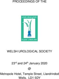 PROCEEDINGS OF THE - WELSH UROLOGICAL SOCIETY Metropole Hotel, Temple Street, Llandrindod Wells. LD1 5DY 23rd and 24th January 2020