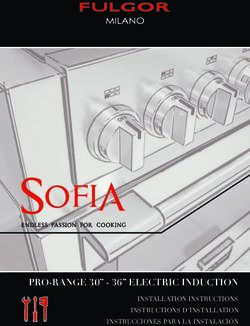 PRO-RANGE 30" - 36" ELECTRIC INDUCTION - INSTALLATION INSTRUCTIONS INSTRUCTIONS D'INSTALLATION INSTRUCCIONES PARA LA INSTALACI&Oacute;N - Fulgor Milano
