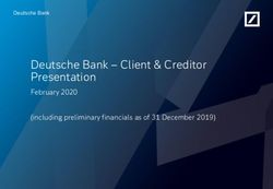 Deutsche Bank - Client & Creditor Presentation - February 2020 (including preliminary financials as of 31 December 2019)