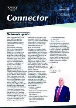 Connector News and views from the Group - NZPM