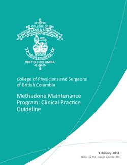 Methadone Maintenance Program: Clinical Practice Guideline - College of Physicians and Surgeons of British Columbia