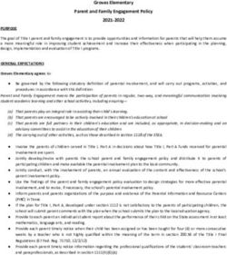 Groves Elementary Parent and Family Engagement Policy 2021-2022