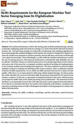 Skills Requirements for the European Machine Tool Sector Emerging from Its Digitalization - MDPI