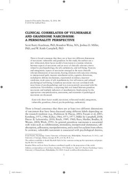 CLINICAL CORRELATES OF VULNERABLE AND GRANDIOSE NARCISSISM: A PERSONALITY PERSPECTIVE