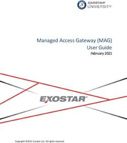 MANAGED ACCESS GATEWAY (MAG) USER GUIDE - FEBRUARY 2021 - COPYRIGHT 2021 EXOSTAR LLC. ALL RIGHTS RESERVED - MYEXOSTAR