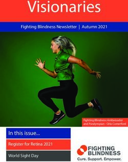 Visionaries - In this issue - Fighting Blindness