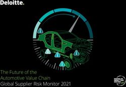 The Future of the Automotive Value Chain Global Supplier Risk Monitor 2021 - Deloitte