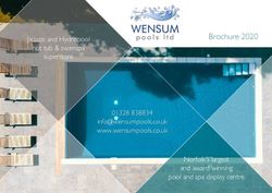 Brochure 2020 Jacuzzi and Hydropool hot tub & swimspa superstore - Wensum Pools Ltd