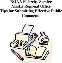 NOAA Fisheries Service Alaska Regional Office Tips for Submitting Effective Public Comments