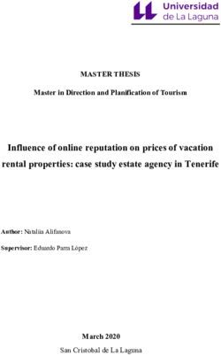 Influence of online reputation on prices of vacation rental properties: case study estate agency in Tenerife