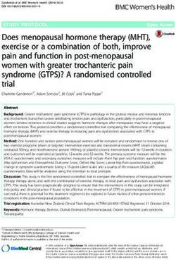 Does menopausal hormone therapy (MHT), exercise or a combination of both, improve pain and function in post-menopausal women with greater ...