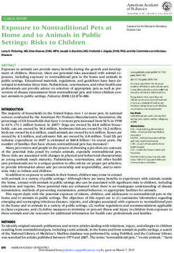 Exposure to Nontraditional Pets at Home and to Animals in Public Settings: Risks to Children