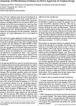 Quantum of Effectiveness Evidence in FDA's Approval of Orphan Drugs