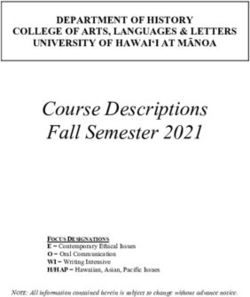 Course Descriptions Fall Semester 2021 - University of Hawaii ...