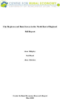 City Regions and Rural Areas in the North East of England Full Report - Jane Midgley Neil Ward Jane Atterton Centre for Rural Economy Research ...