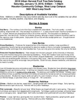 2018 Urban Harvest Fruit Tree Sale Catalog Saturday, January 13, 2018, 9:00am - 1:00pm Houston Community College, West Loop Campus 5601 West Loop ...
