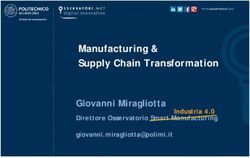 Manufacturing & Supply Chain Transformation - Giovanni Miragliotta Industria 4.0 Direttore Osservatorio Smart Manufacturing - TESISQUARE