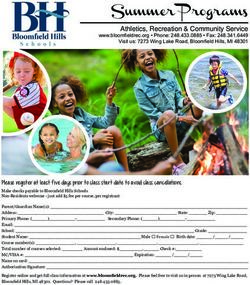 Summer Programs Athletics, Recreation & Community Service - Bloomfield Hills Schools