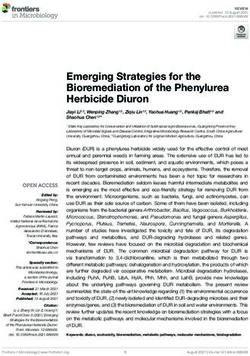 Emerging Strategies for the Bioremediation of the Phenylurea Herbicide Diuron