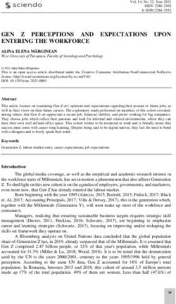 GEN Z PERCEPTIONS AND EXPECTATIONS UPON ENTERING THE WORKFORCE