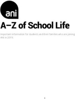 A-Z of School Life Important information for students and their families who are joining ANI in 2019 - Auckland Normal Intermediate