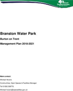 Branston Water Park Burton on Trent Management Plan 2018-2021 - East Staffordshire Borough Council