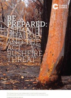 Be PrePared: Climate Change and the aCt bushfire threat - Climate Council