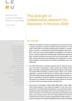 The strength of collaborative research for discovery in Horizon 2020 - UB