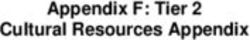 Appendix F: Tier 2 Cultural Resources Appendix - South Atlantic Division