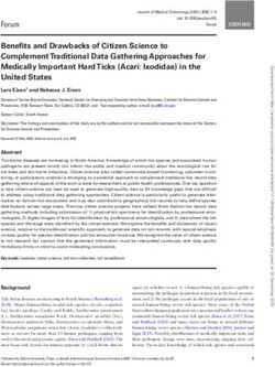 Benefits and Drawbacks of Citizen Science to Complement Traditional Data Gathering Approaches for Medically Important Hard Ticks (Acari: Ixodidae) ...