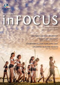 ON TRACK: BUDGET SNAPSHOT WAS IT WET ENOUGH? - 2020-21 Wet Season Review Quarterly Review January - March 2021