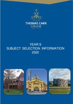 YEAR 9 SUBJECT SELECTION INFORMATION 2020 - Thomas Carr College