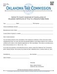 Manufactured Home Quick Reference Guide - January 2018 Ad Valorem Division Oklahoma Tax Commission - OK.gov