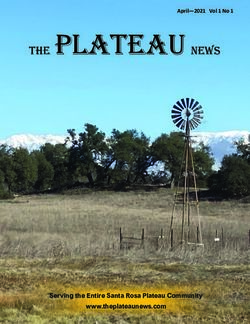 The Plateau News - Serving the Entire Santa Rosa Plateau Community - April-2021 Vol 1 No 1 - Wsimg.com