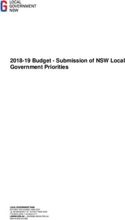 2018-19 Budget - Submission of NSW Local Government Priorities - Local Government NSW