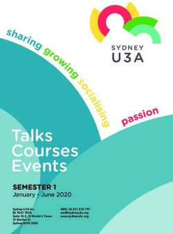 Talks Courses Events SEMESTER 1 - January - June 2020 - Sydney U3A