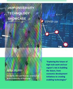 2021 UNIVERSITY TECHNOLOGY SHOWCASE - CEIS : University of Rochester
