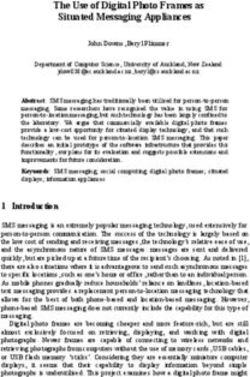 The Use of Digital Photo Frames as Situated Messaging Appliances