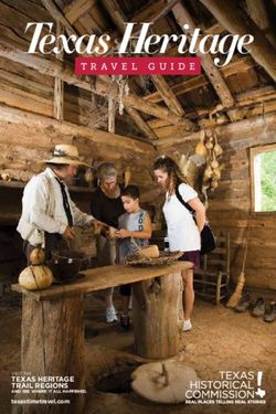Texas Heritage TRAVEL GUIDE - TEXAS HERITAGE TRAIL REGIONS - Texas Historical Commission