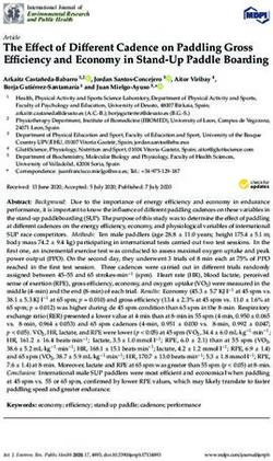 The Effect of Different Cadence on Paddling Gross Efficiency and Economy in Stand-Up Paddle Boarding - MDPI