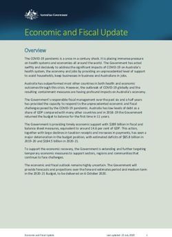 Economic and Fiscal Update - Overview - Overview fact sheet