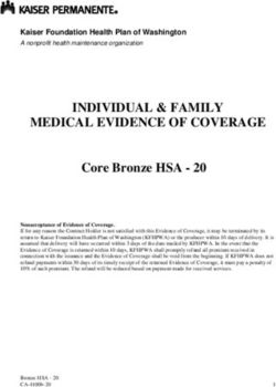INDIVIDUAL & FAMILY MEDICAL EVIDENCE OF COVERAGE - Kaiser Permanente Washington