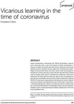 Vicarious learning in the time of coronavirus - Behavioral ...