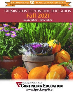 Fall 2021 50 FARMINGTON CONTINUING EDUCATION - Farmington Public Schools